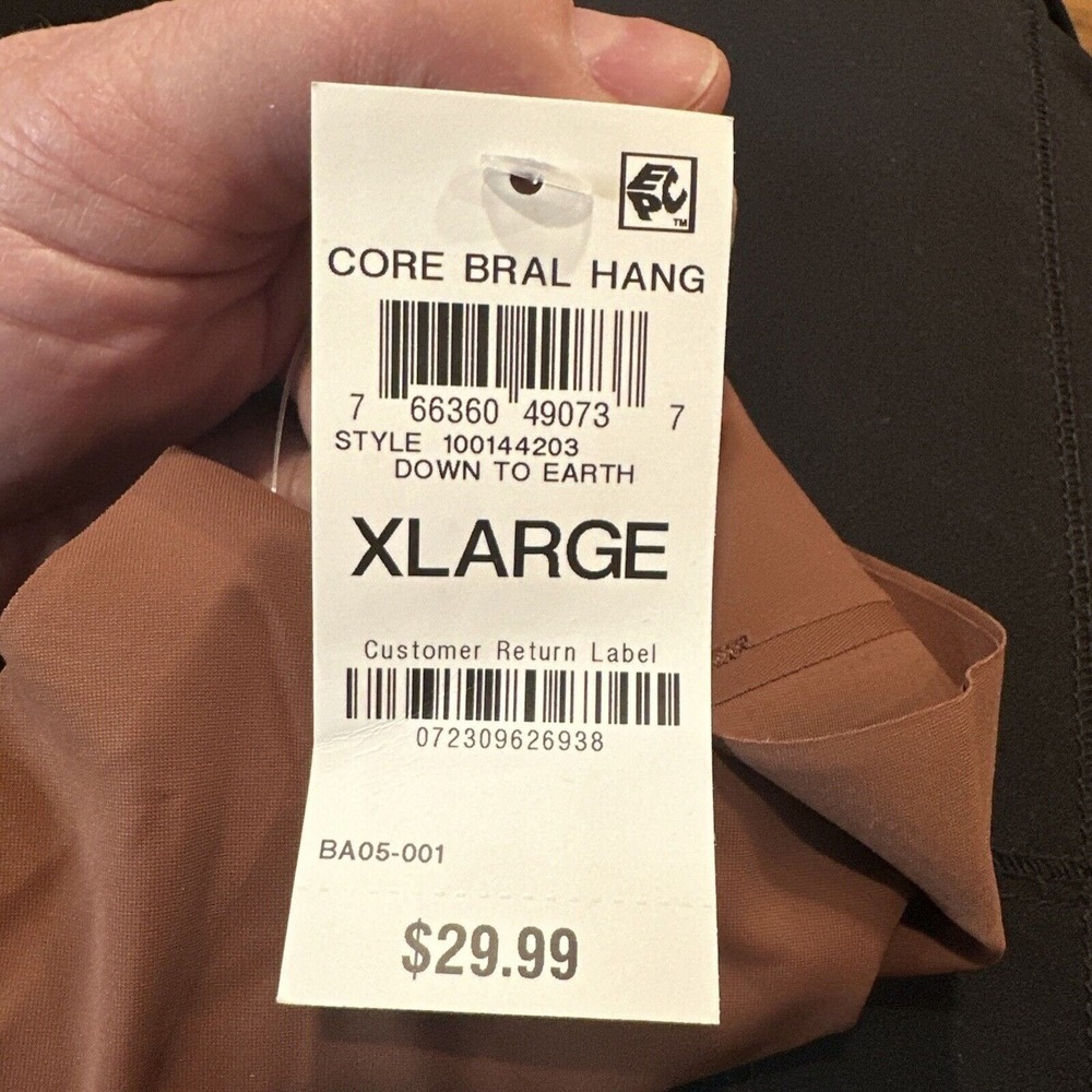 NWT ALFANI Women's Laser Cut Seamless‎ Bralette Bra Removable Pads Large Brown - Picture 5 of 6